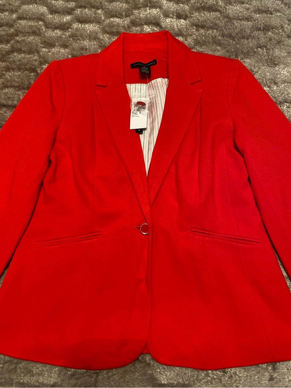 Grace Elements Vibrant Red Single-Button Blazer